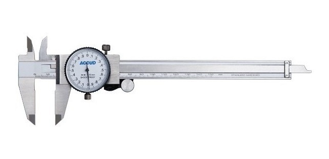 PIE DE METRO CON RELOJ 150mm 0.01mm ACCUD - Pie de Metro con Reloj