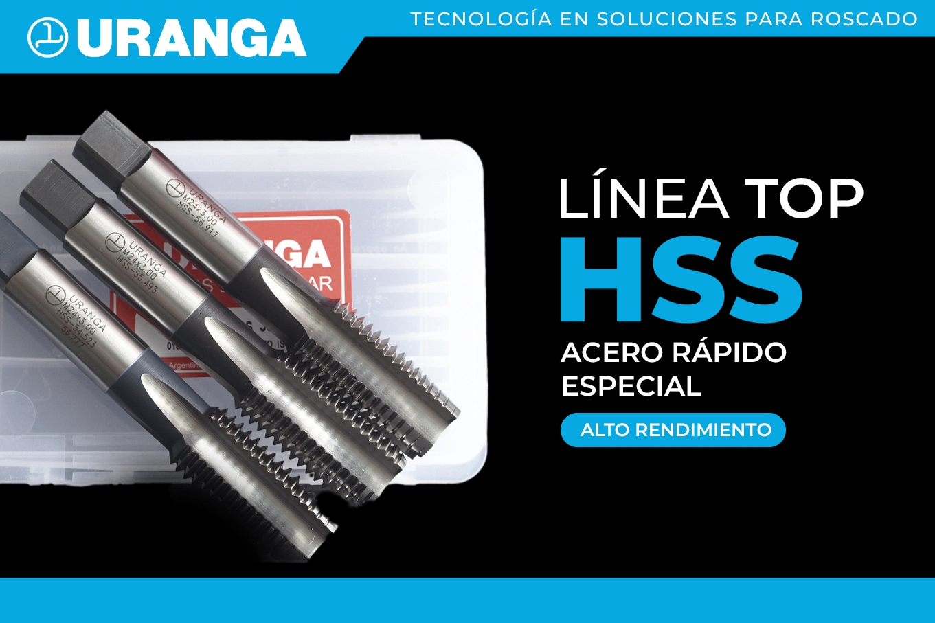 JUEGO MACHOS UNC 1.1/8 x 7 HSS 3 PIEZAS URANGA - MACHOS DE ROSCAR